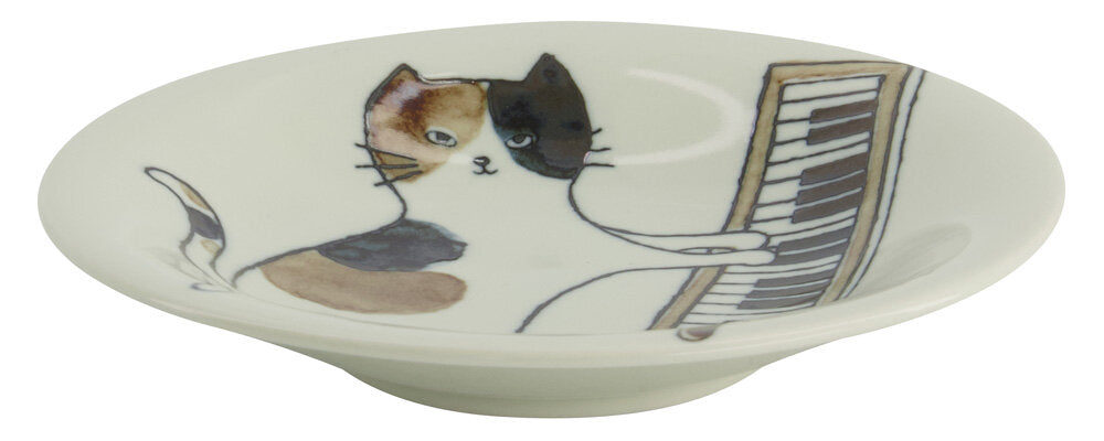 Neko Maruke Cat tallerken, brun/sort - Ø16 cm